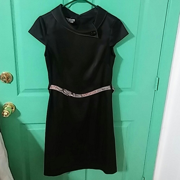 Black London Time Dress Size 10 Polyester - Picture 5 of 8